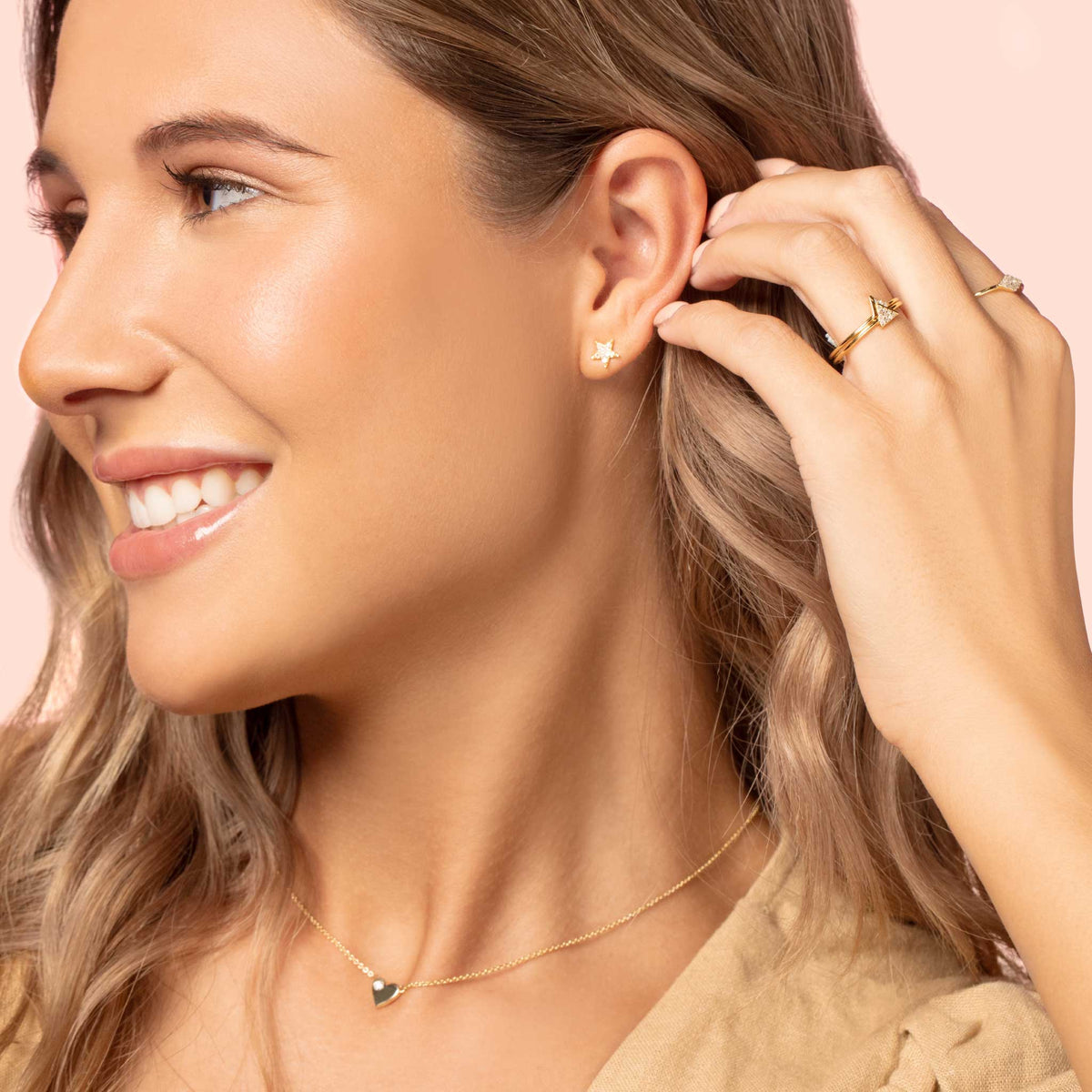 Shine On You Star Diamond Pave Earrings Curio Diamonds