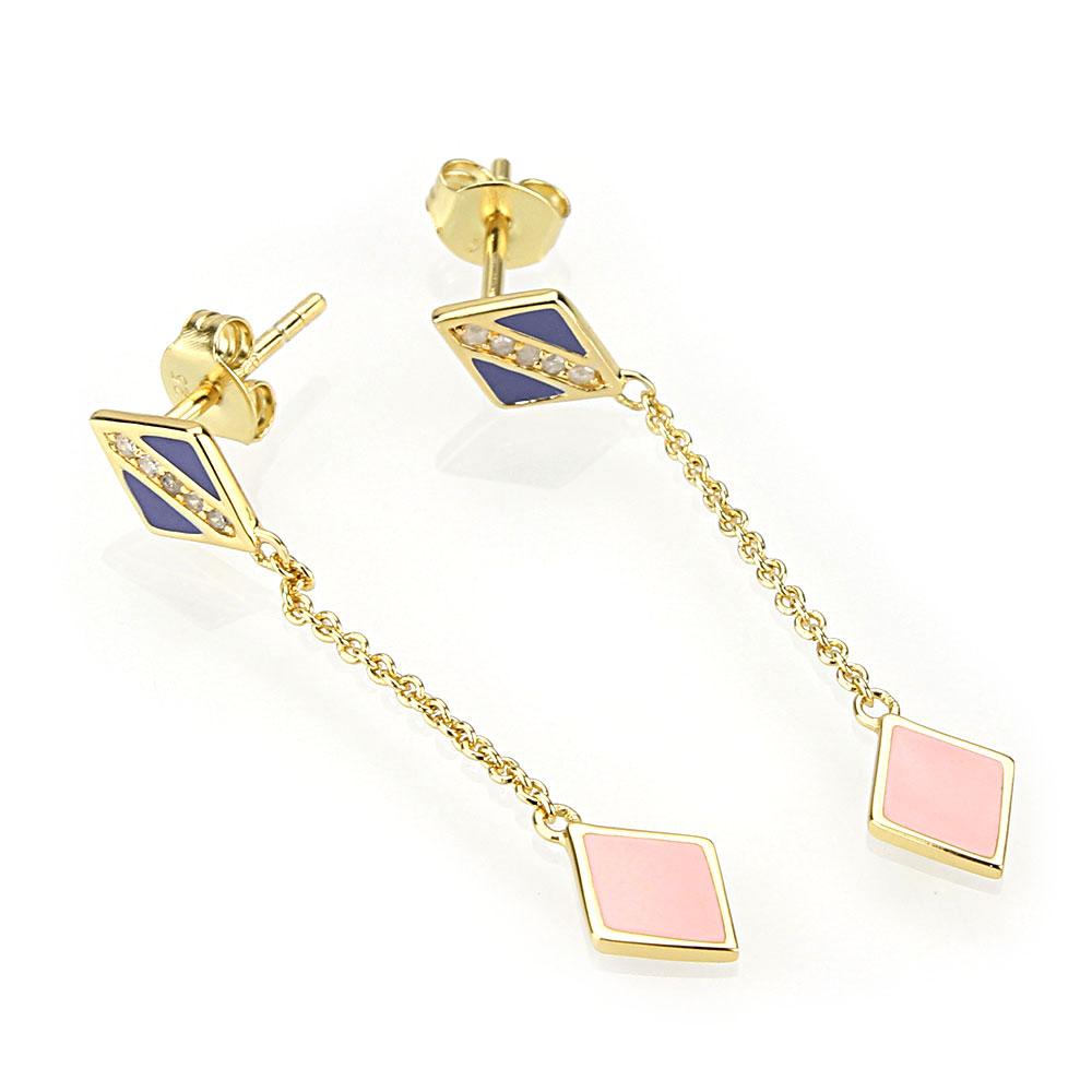 Harlequin Diamond Earrings Curio Diamonds